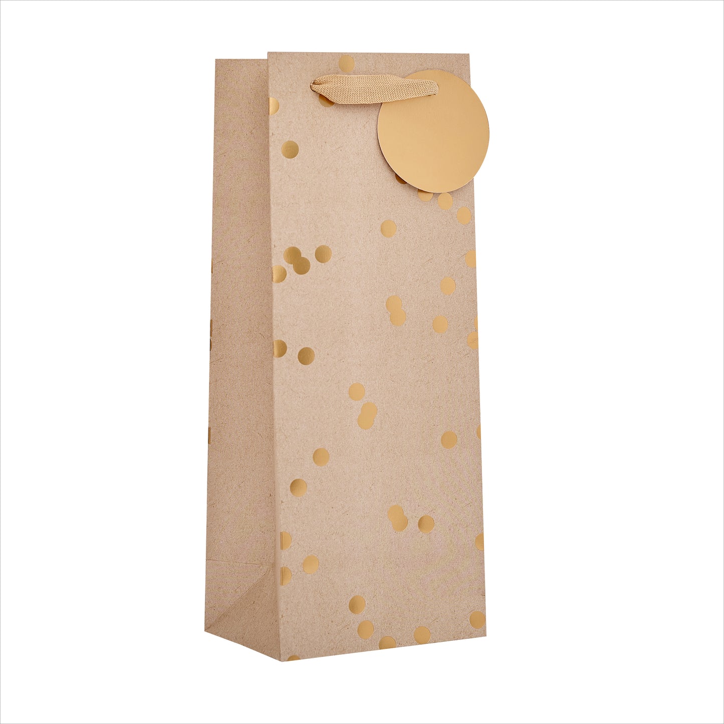 Gift Bag Bottle Greeting Cards Open  Gold Holo