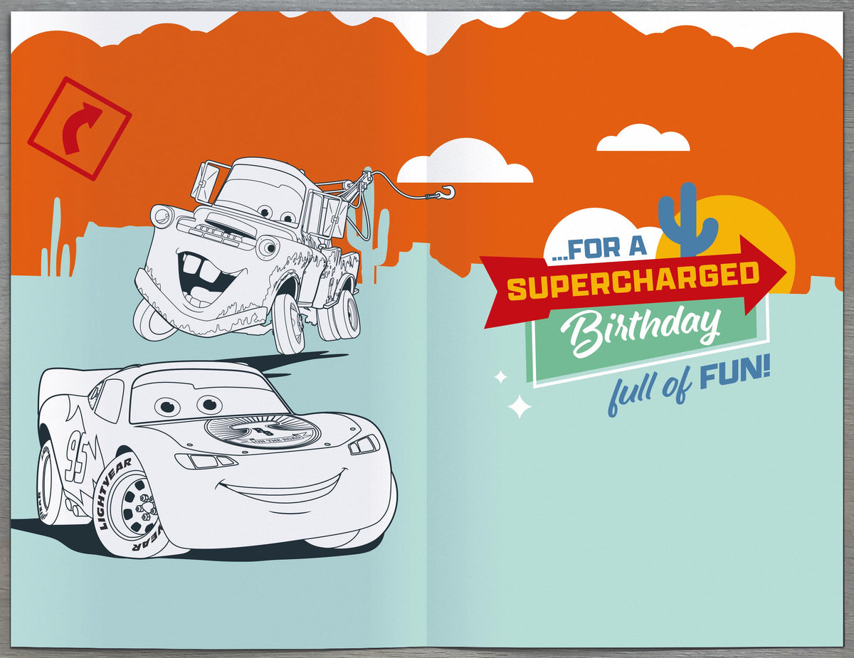 Standard Greeting Cards Birthday 4 Year Boy Juvenile Disney Cars