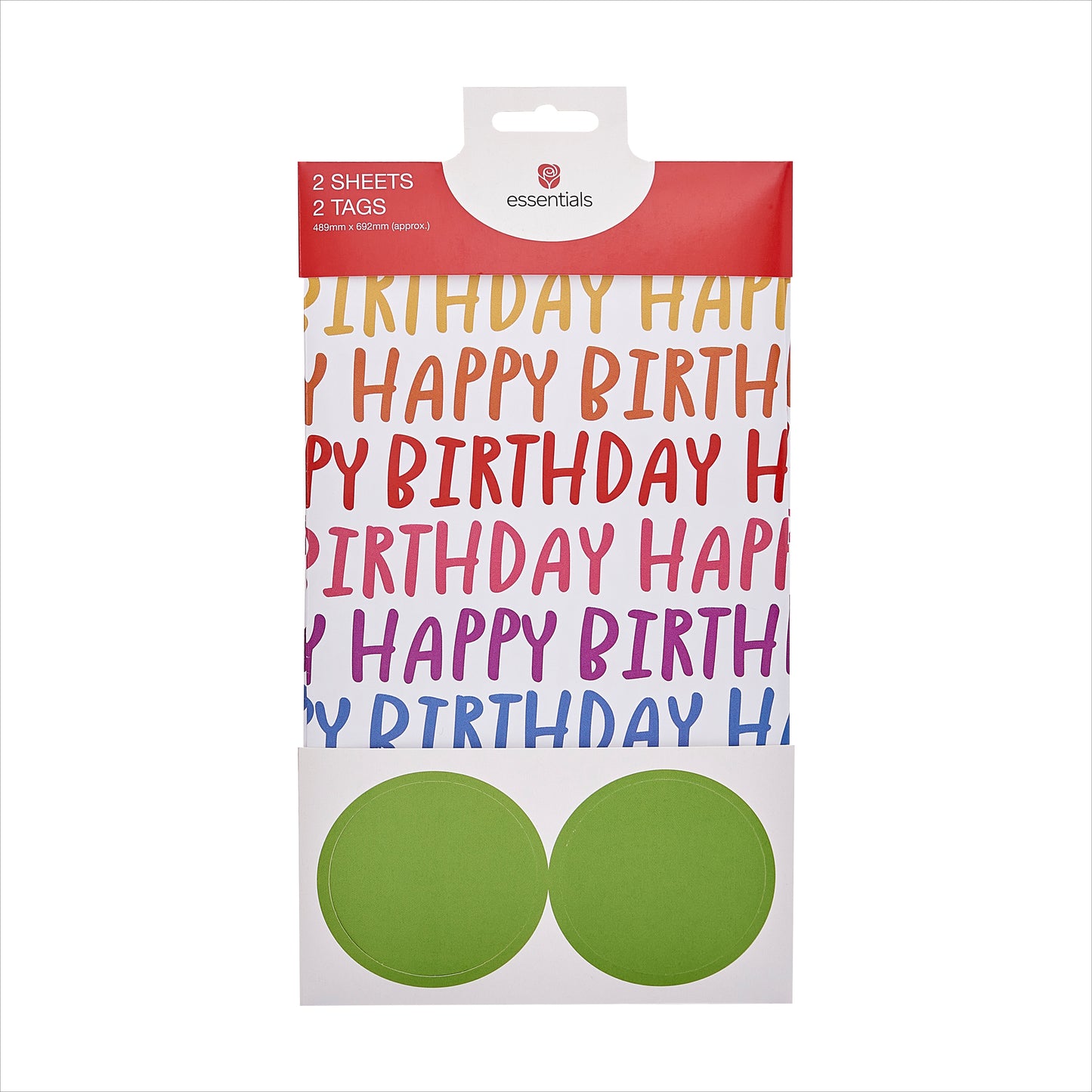 2 Sheet 2 Tag Greeting Cards Birthday  Essentials Happy Birthday