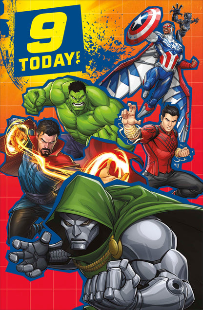 Standard Greeting Cards Birthday 9 Year Boy Juvenile Disney Avengers