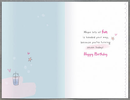 Standard Greeting Cards Birthday 7 Year Girl Juvenile Alana Rose