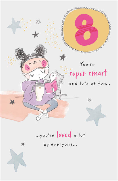 Standard Greeting Cards Birthday 8 Year Girl Juvenile Alana Rose