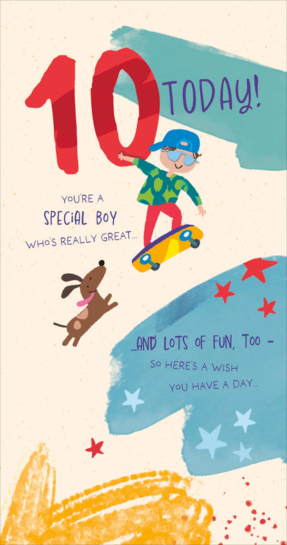 Standard Greeting Cards Birthday 10 Year Boy Juvenile Carlton Core Line