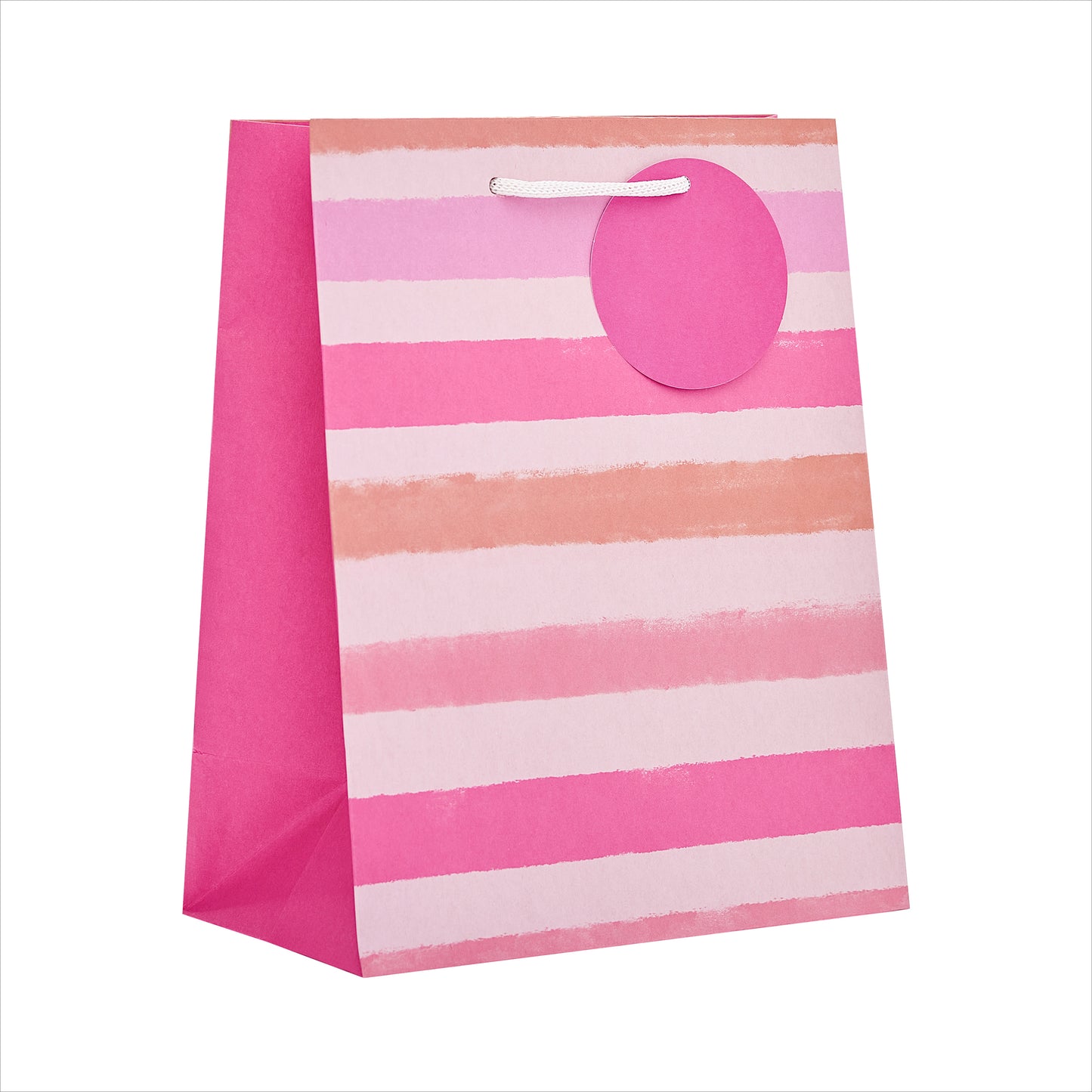 Gift Bag Medium Greeting Cards Open Fem  Essentials Pink Stripe