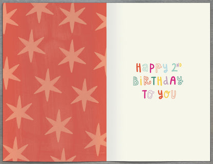 Standard Greeting Cards Birthday 2 Year Juvenile Best Wishes Core Line