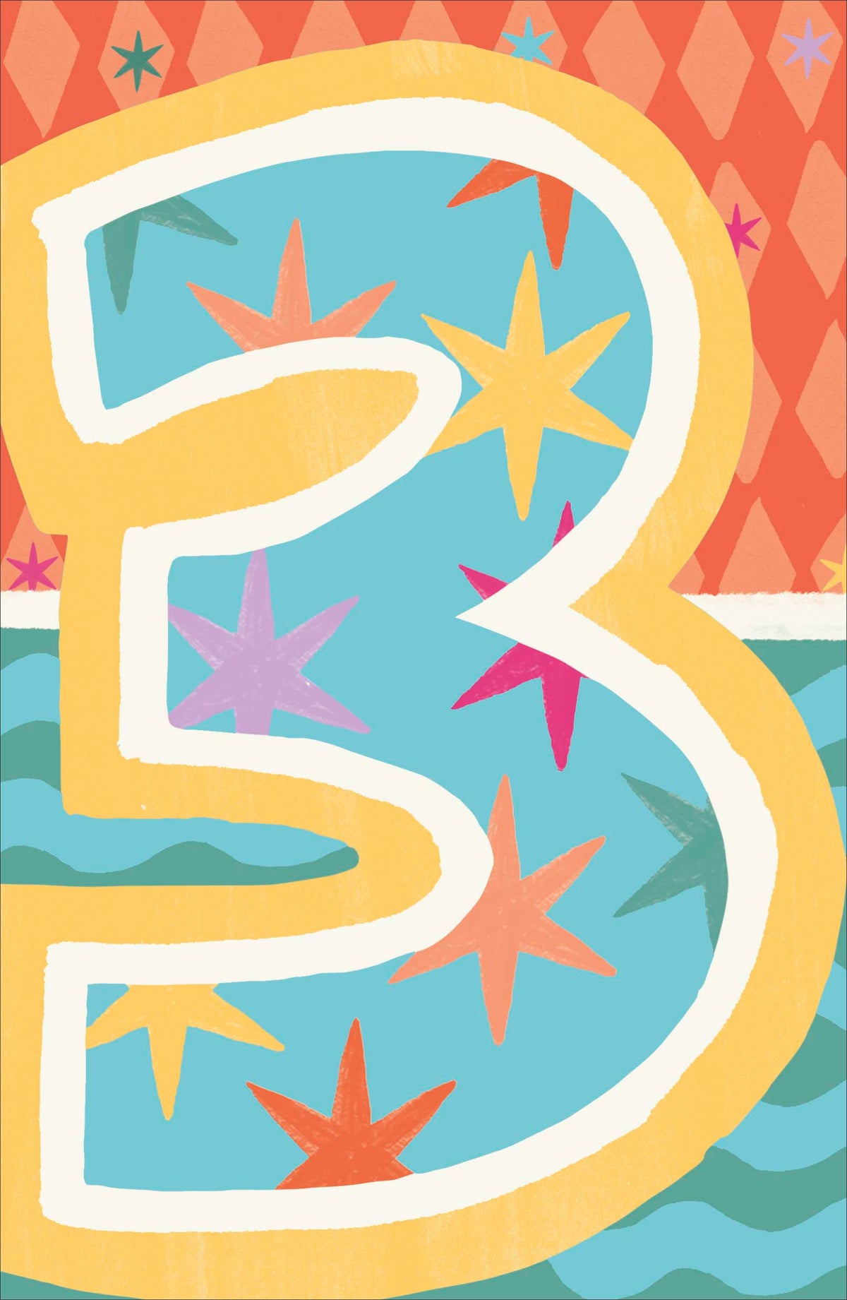 Standard Greeting Cards Birthday 3 Year Juvenile Best Wishes Core Line