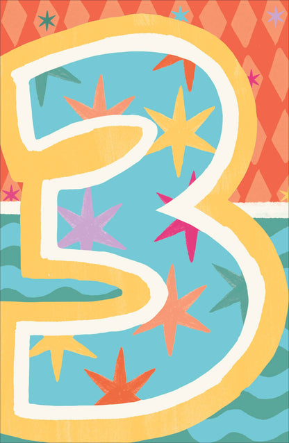 Standard Greeting Cards Birthday 3 Year Juvenile Best Wishes Core Line