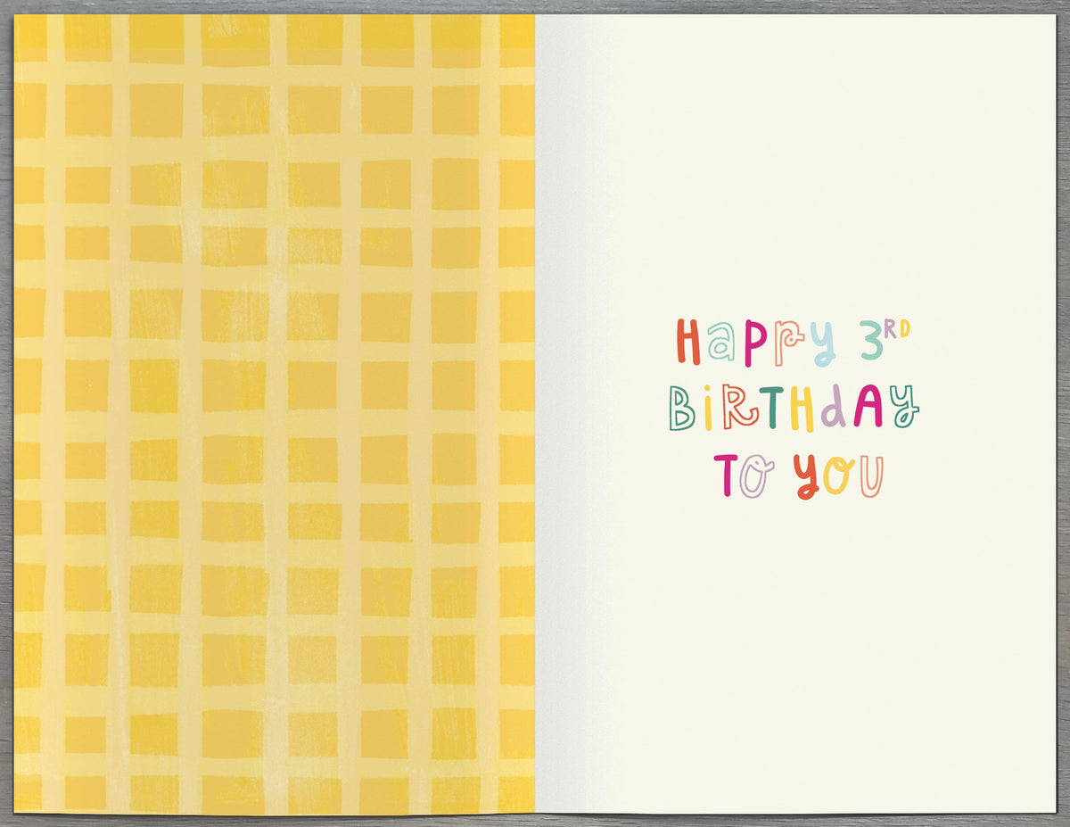 Standard Greeting Cards Birthday 3 Year Juvenile Best Wishes Core Line