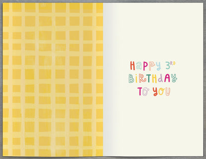 Standard Greeting Cards Birthday 3 Year Juvenile Best Wishes Core Line
