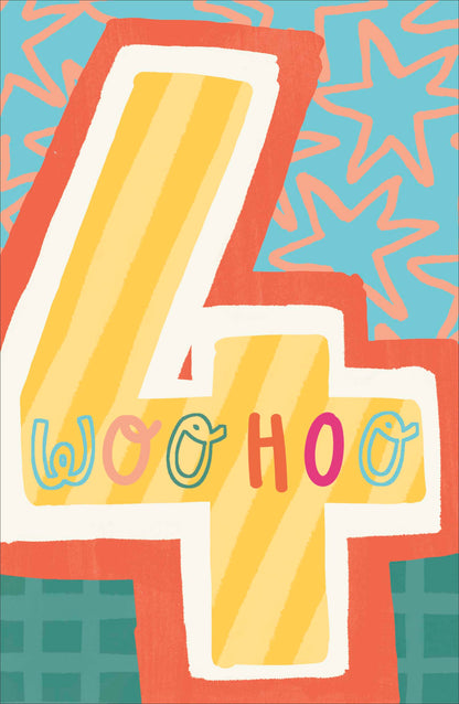 Standard Greeting Cards Birthday 4 Year Juvenile Best Wishes Core Line