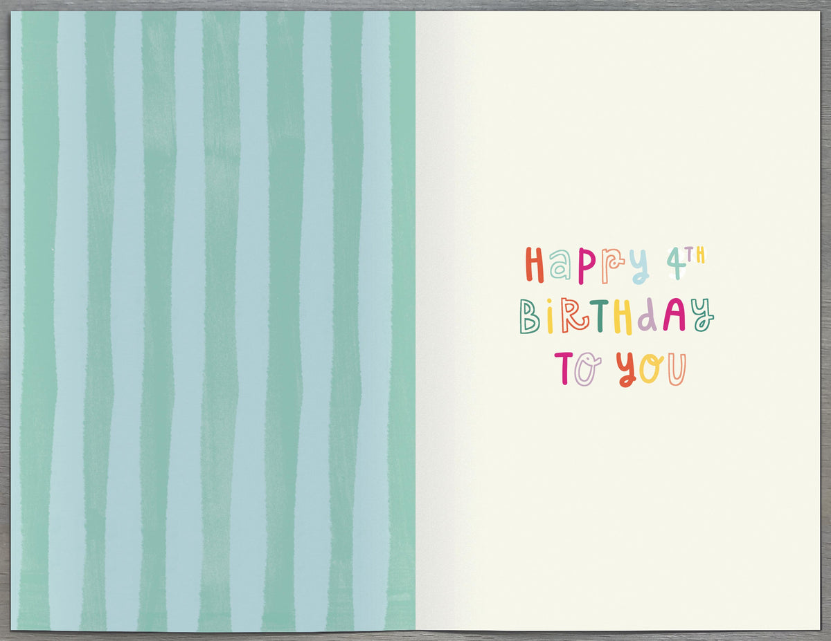 Standard Greeting Cards Birthday 4 Year Juvenile Best Wishes Core Line