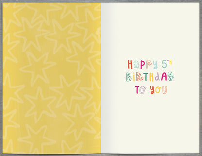 Standard Greeting Cards Birthday 5 Year Juvenile Best Wishes Core Line