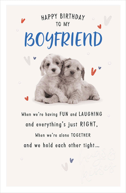 Standard Greeting Cards Birthday Boyfriend Cute Floofs