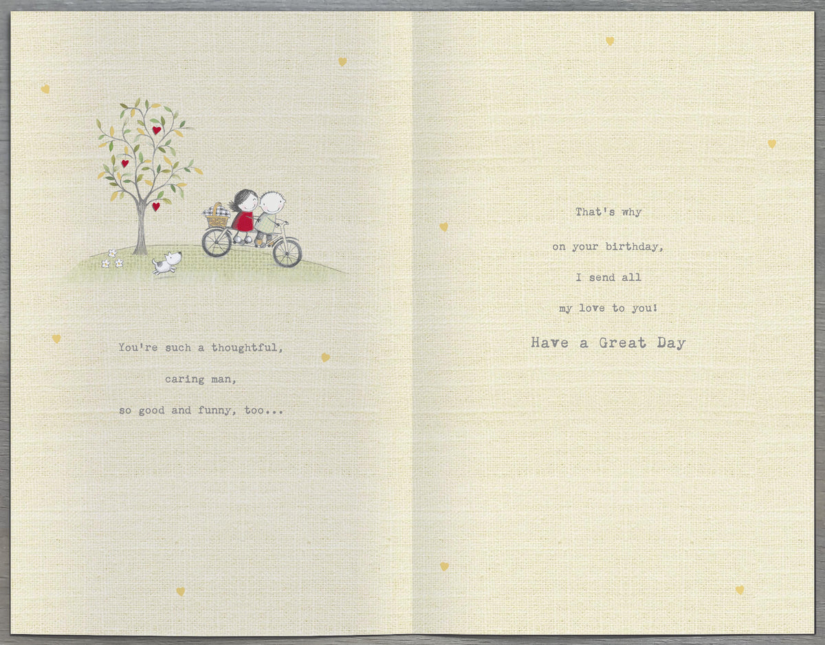Hand Finished Greeting Cards Birthday Husband Cute Two of Us