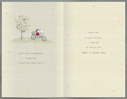 Hand Finished Greeting Cards Birthday Husband Cute Two of Us