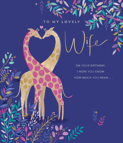 Standard Greeting Cards Birthday Wife Cute Carlton Core Line