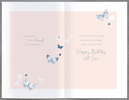 Hand Finished Greeting Cards Birthday Sister  Gibson Core Line