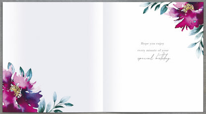 Standard Greeting Cards Birthday 70th  Ruby Bloom