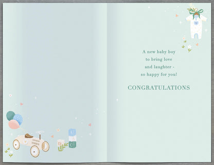 Standard Greeting Cards Birth Congratulations Boy  Gibson Core Line