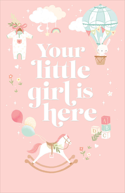 Standard Greeting Cards Birth Congratulations Girl  Gibson Core Line