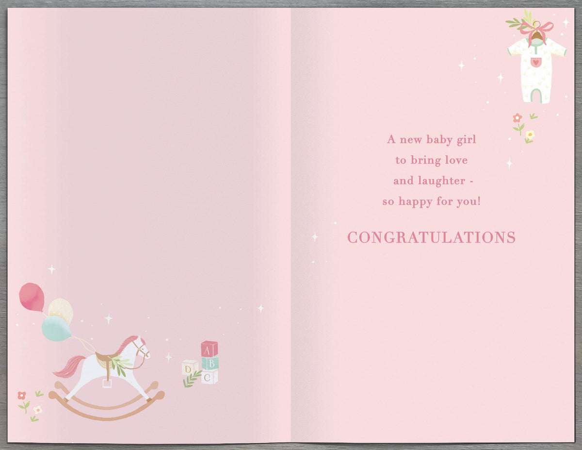 Standard Greeting Cards Birth Congratulations Girl  Gibson Core Line