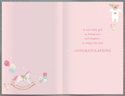 Standard Greeting Cards Birth Congratulations Girl  Gibson Core Line