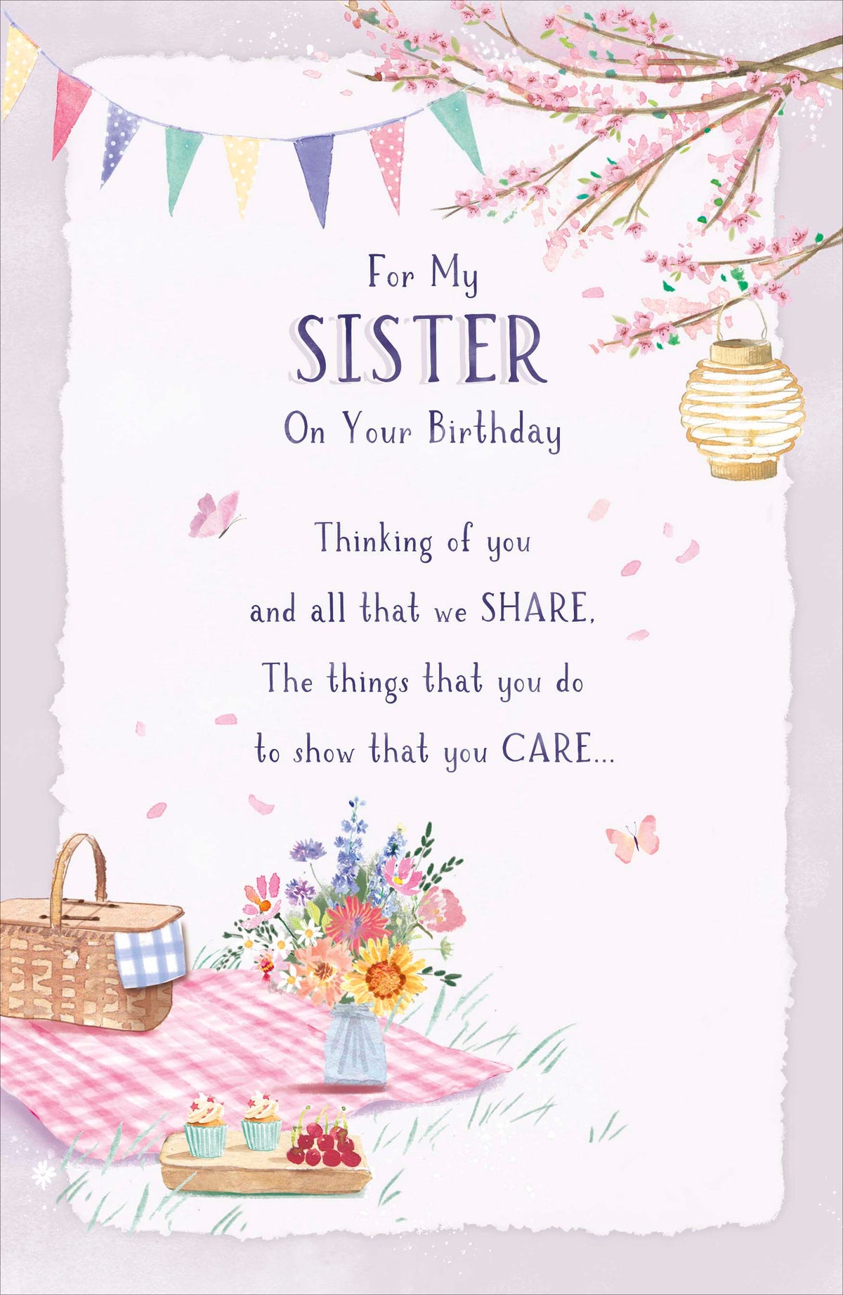 Standard Greeting Cards Birthday Sister  The Painters Palette