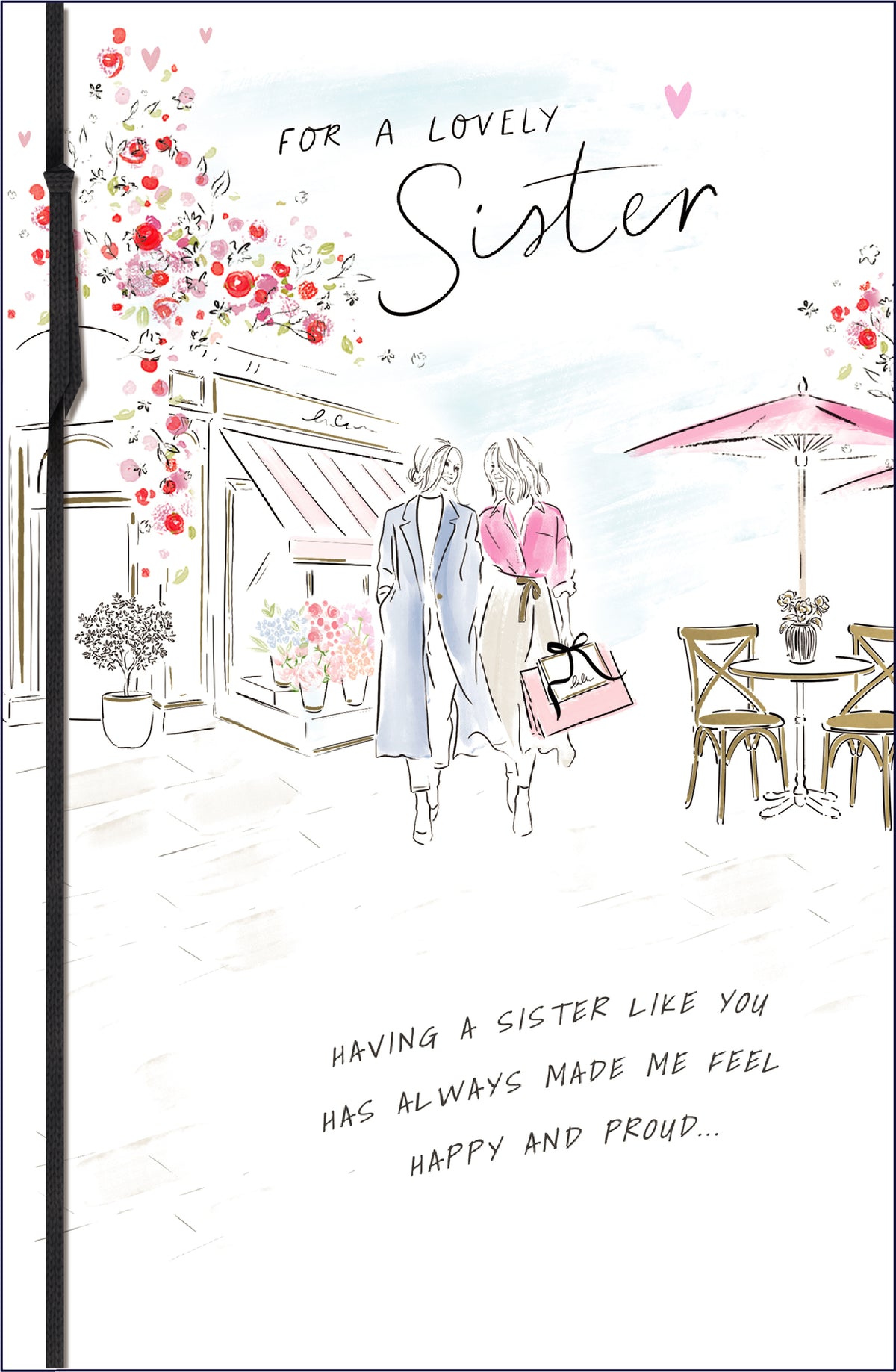 Hand Finished Greeting Cards Birthday Sister  Artist's Notebook