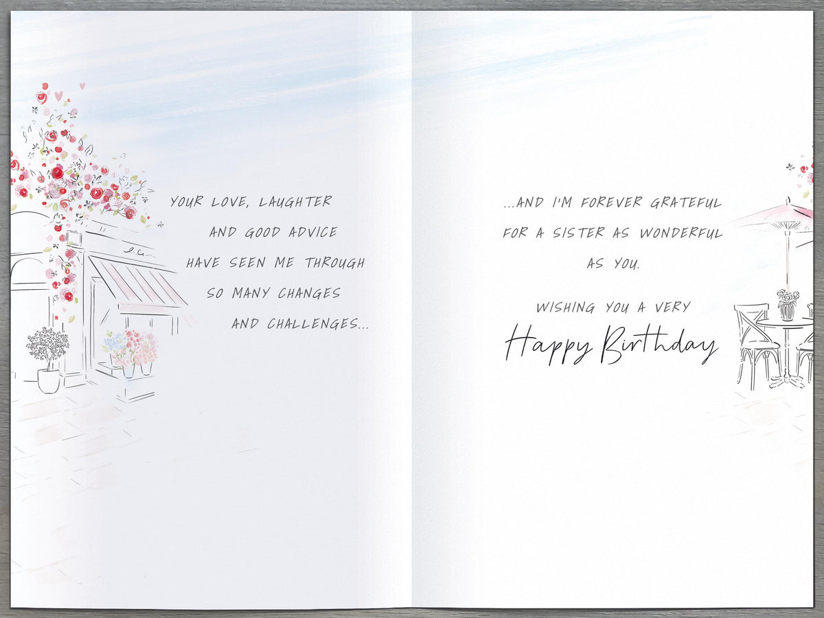 Hand Finished Greeting Cards Birthday Sister  Artist's Notebook