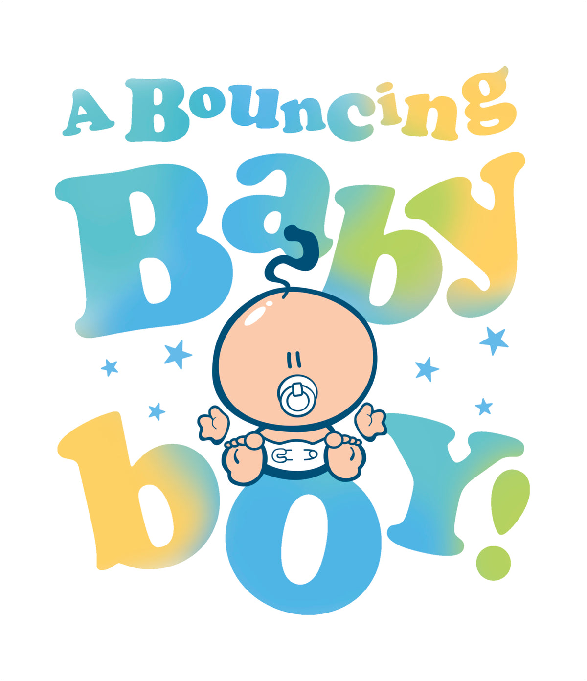 Standard Greeting Cards Birth Congratulations Boy Cute Bubblegum