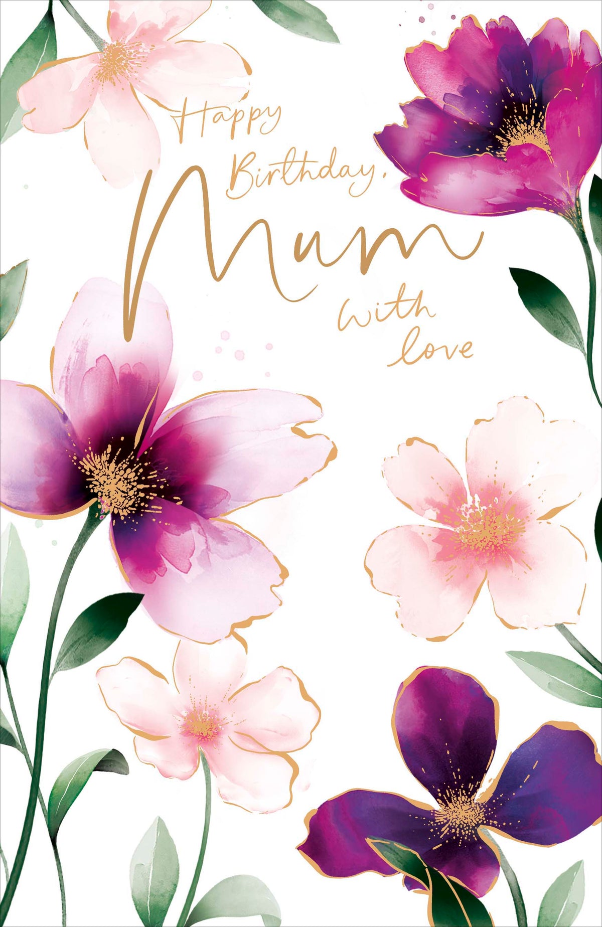 Standard Greeting Cards Birthday Mum  Ruby Bloom