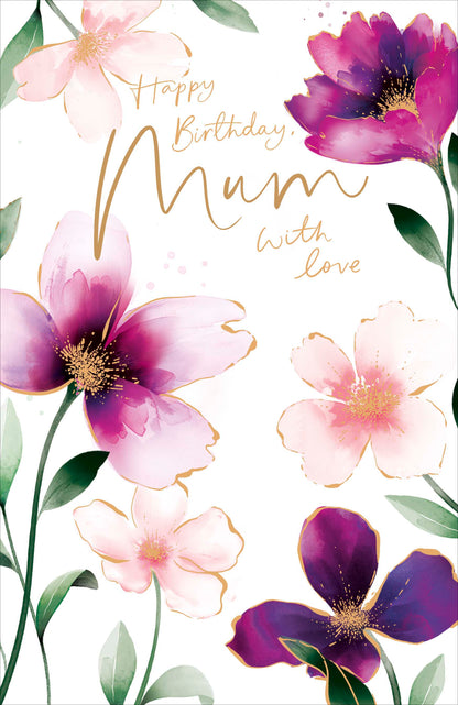 Standard Greeting Cards Birthday Mum  Ruby Bloom