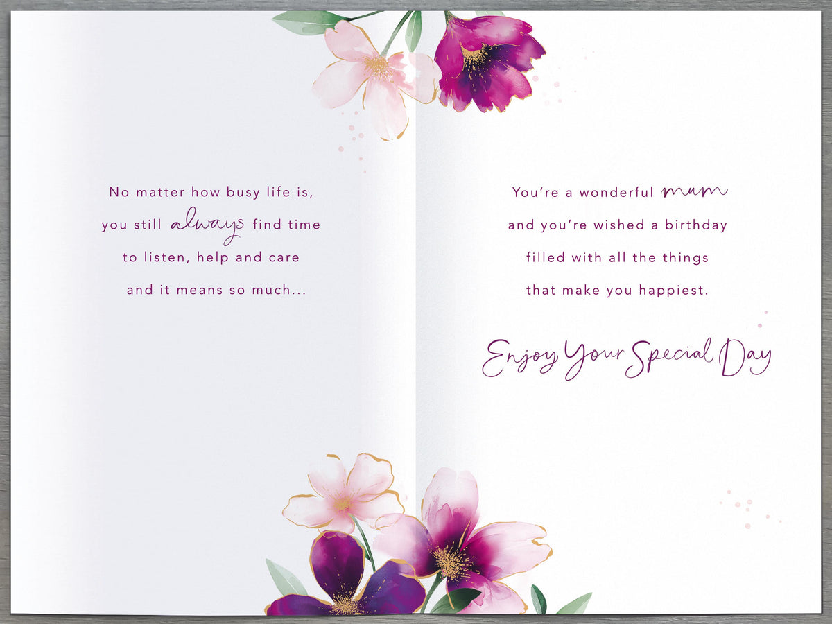 Standard Greeting Cards Birthday Mum  Ruby Bloom