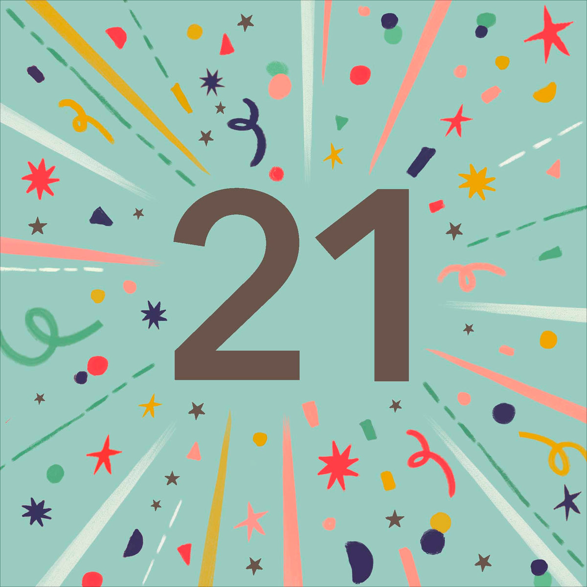 Standard Greeting Cards Birthday 21st  Best Wishes Core Line
