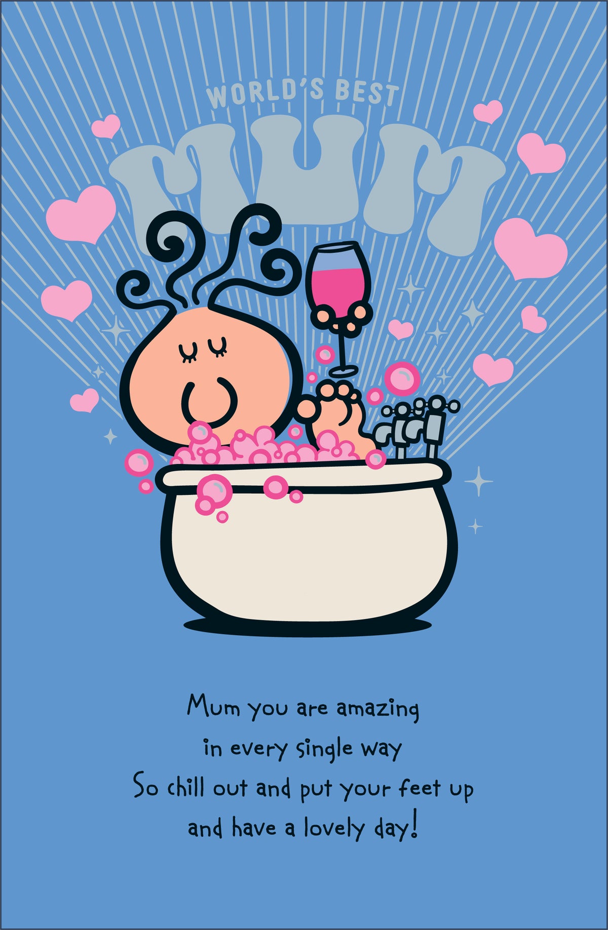 Standard Greeting Cards Birthday Mum Cute Bubblegum