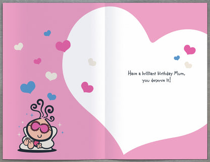 Standard Greeting Cards Birthday Mum Cute Bubblegum
