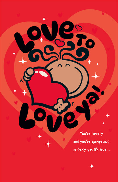 Standard Greeting Cards One I Love Cute Bubblegum