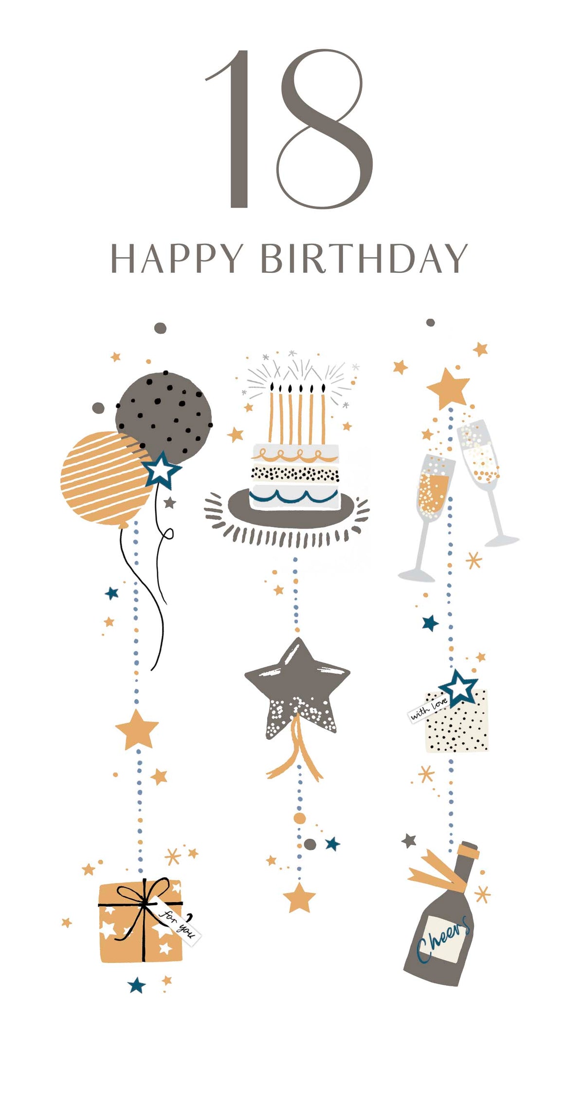 Standard Greeting Cards Birthday 18th  Simply Precious