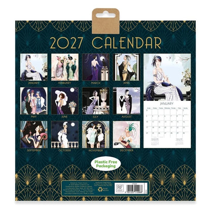 Official Claire Coxon Art Deco 2027 Square Wall Calendar