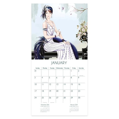 Official Claire Coxon Art Deco 2027 Square Wall Calendar