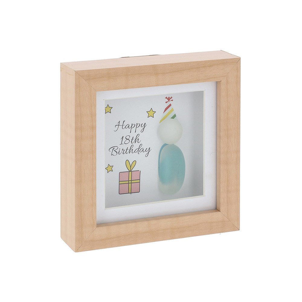 Pebble Glass Mini Plaque 18th