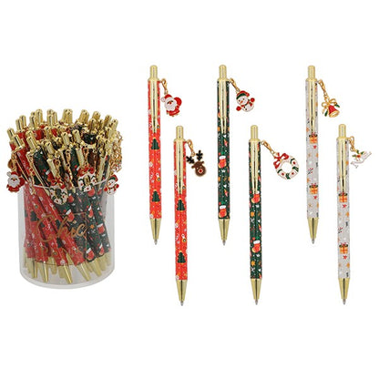 Chic Xmas Print Charm Pens