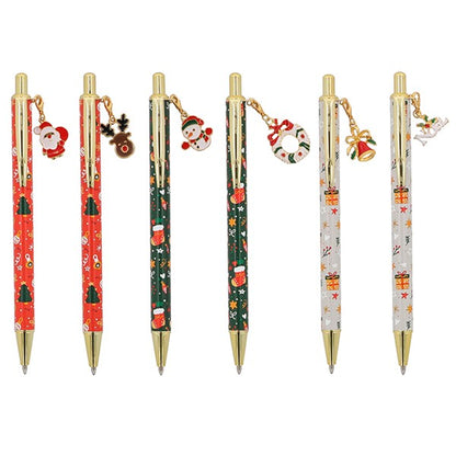 Chic Xmas Print Charm Pens