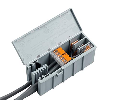 WAGOBOX Electrical Junction Box for 221-4 Connectors, Pack of 3