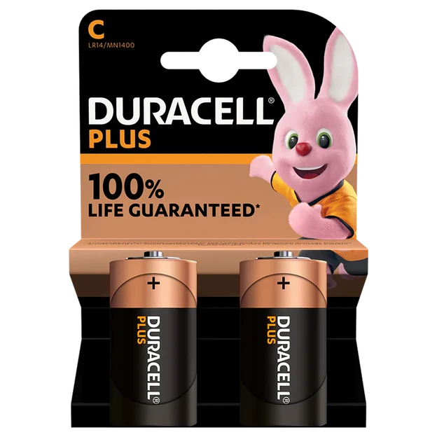 Duracell Plus Power C Batteries – Pack of 2