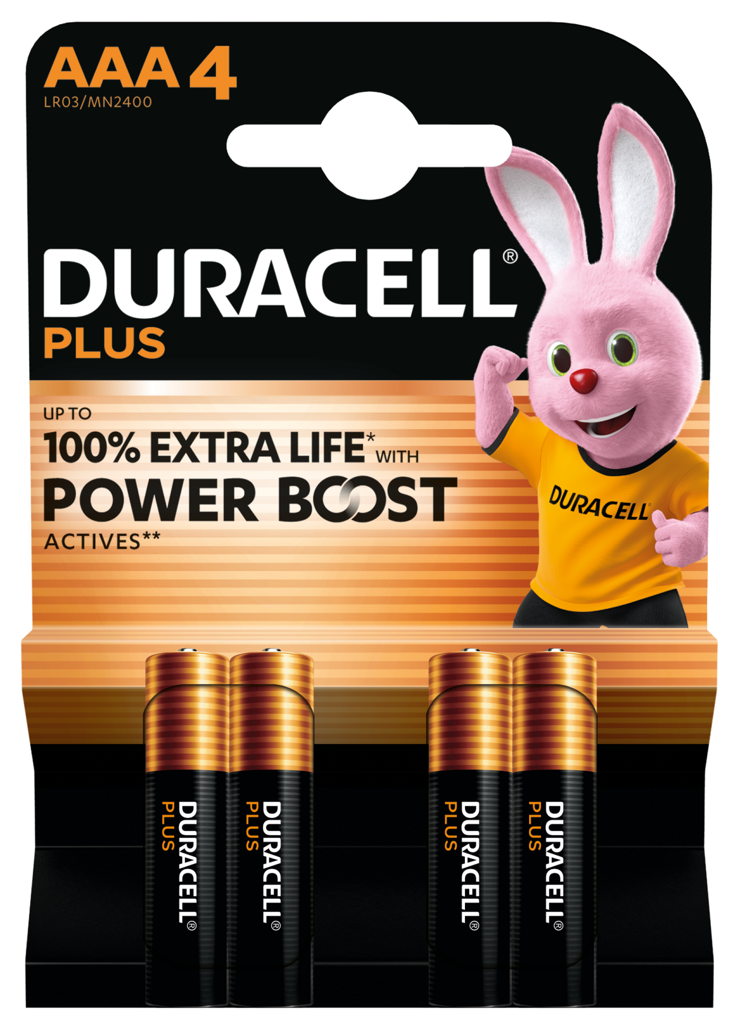 DURACELL Plus AAA Batteries (4 Pack) – Power Boost Alkaline Batteries 1.5V