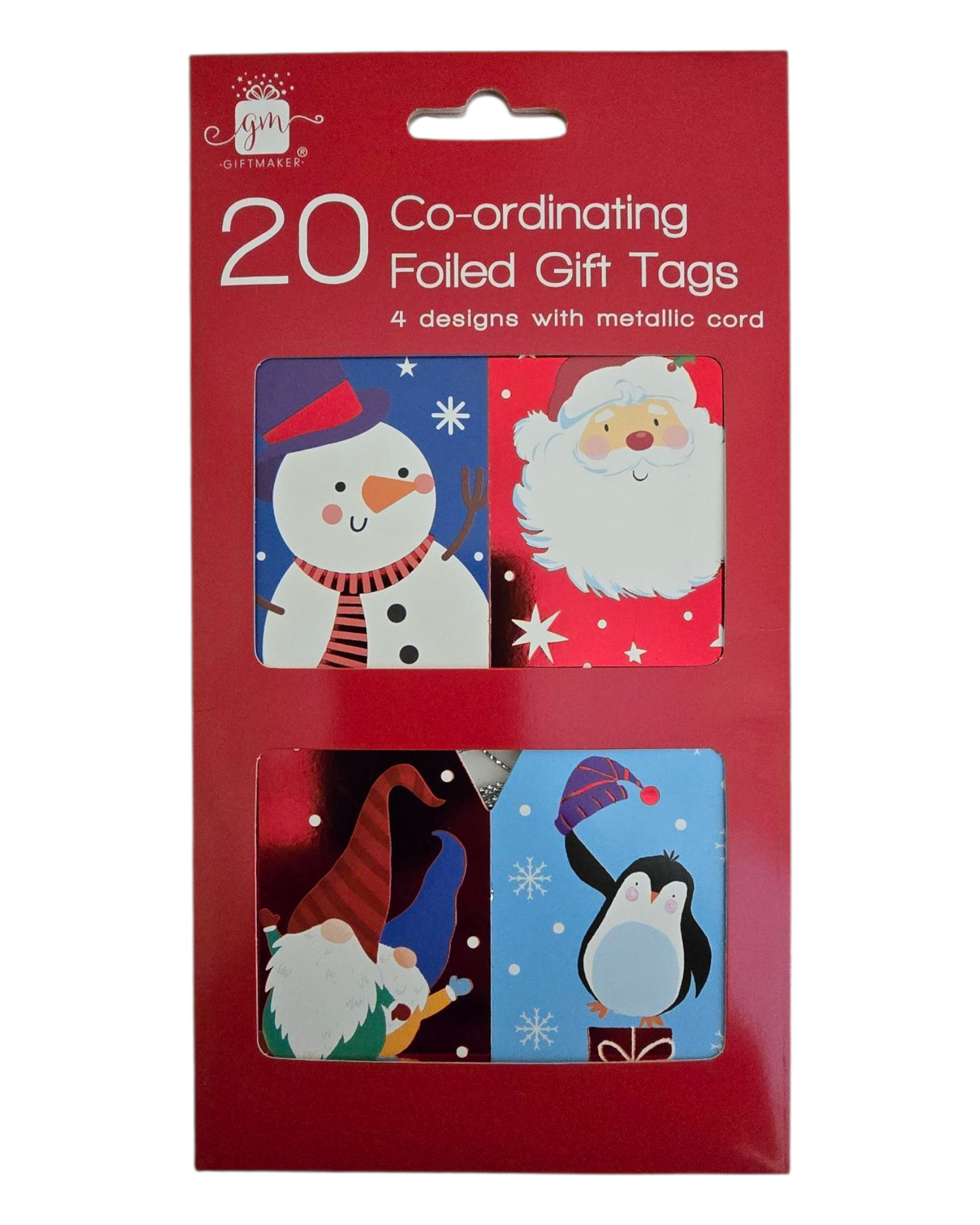 XMAS PK20 GIFT TAGS  - SANTA & FRIEND