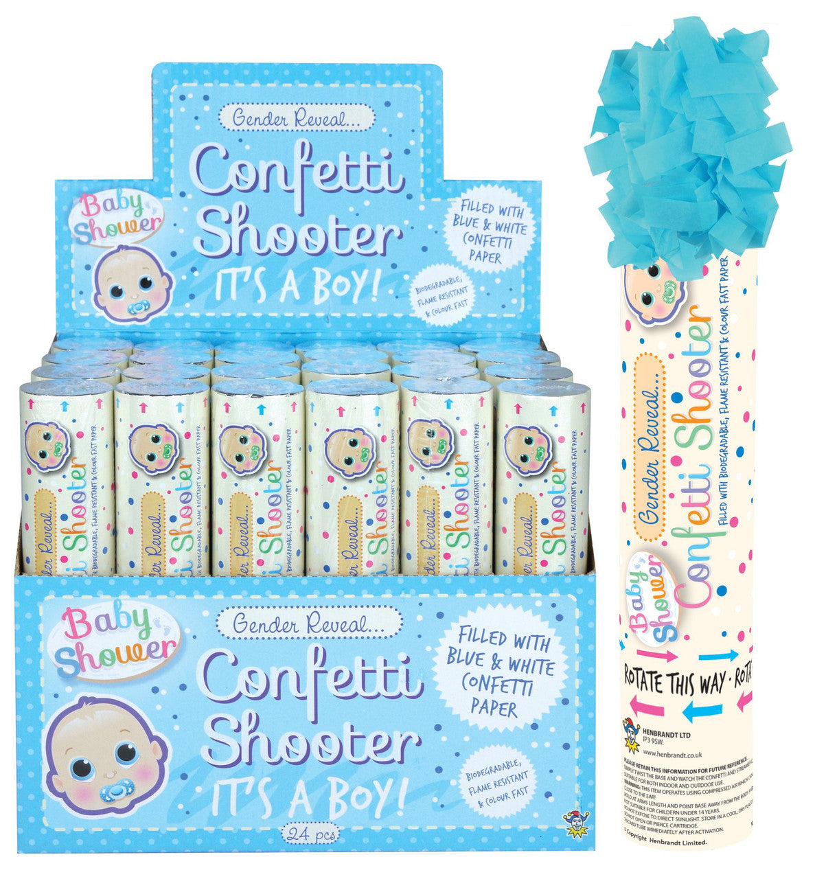 Its a Boy Paper Confetti Shooter