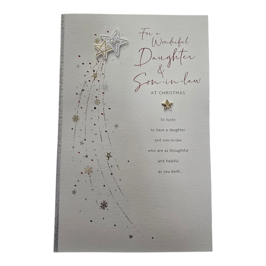 Counter Card Hand Finished Xmas Daughter &