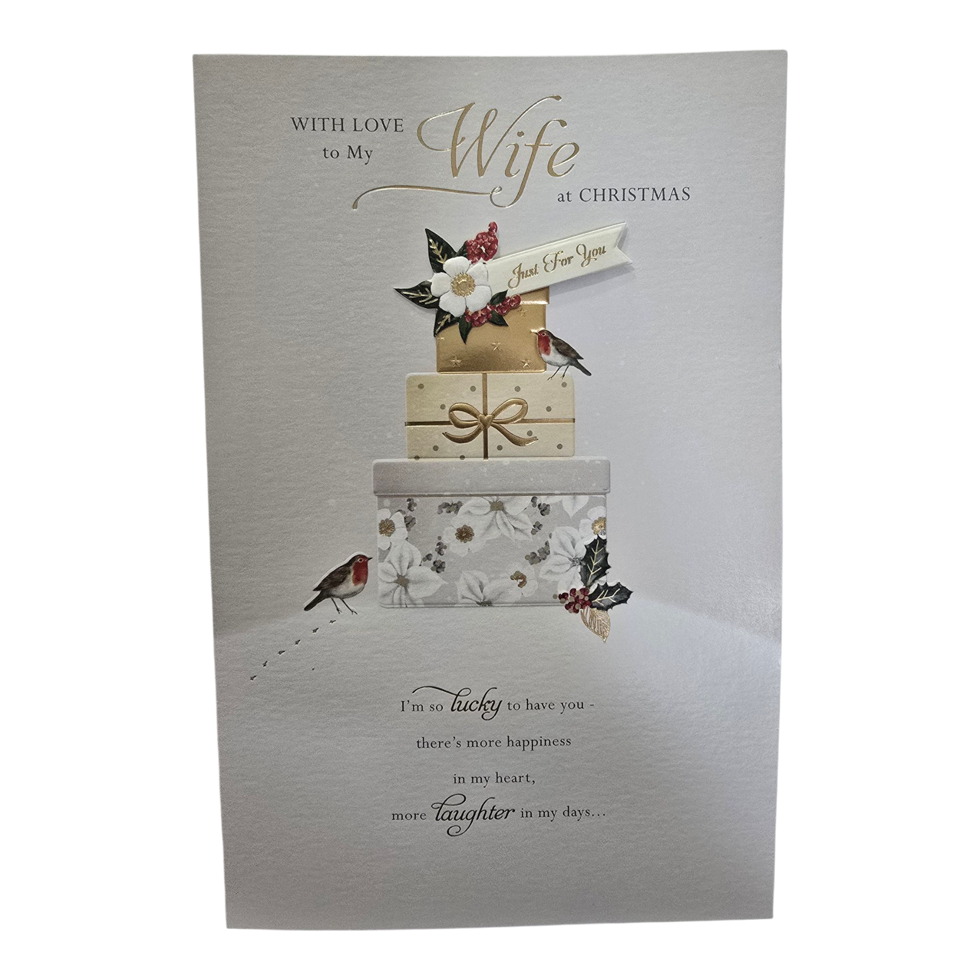 Counter Card Hand Finished Xmas Wife